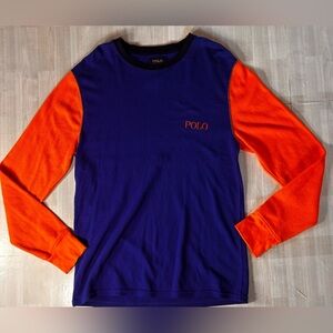 Polo Ralph Lauren Long Sleeve Thermal Blue/Org Size Medium. Florida Gators Color